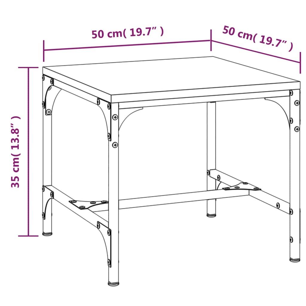 Stolik kawowy 50x50x35 cm brązowy dąb elegancki do salonu nr. 8