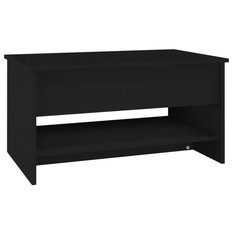 Stolik kawowy 80x50x40 cm z rozkładanym blatem ze schowkiem czarny do salonu - Miniaturka zdjęcia nr 5