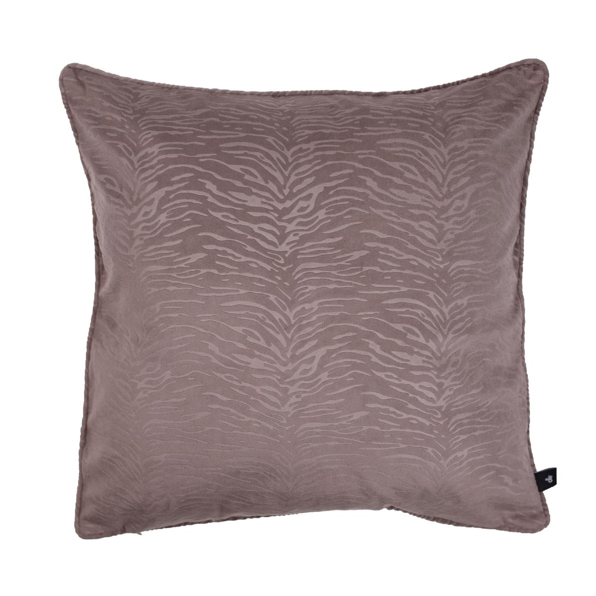 Poszewka PERFECT CHIC 45x45 cm taupe tłoczona welwetowa 