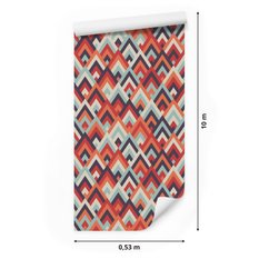 Tapeta kolorowe wzory geometryczne, dekoracja w stylu nowoczesnym  - Miniaturka zdjęcia nr 2