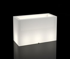 Biała donica Lungo Maxi z oświetleniem