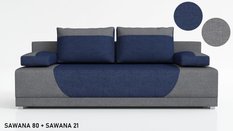Kanapa Cleo 85x201x92 cm sawana szara granatowa - Miniaturka zdjęcia nr 1