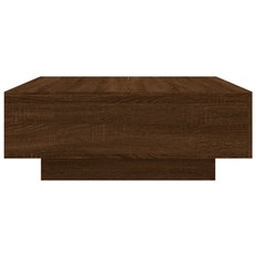 Stolik kawowy 80x80x31 cm brązowy dąb elegancki do salonu - Miniaturka zdjęcia nr 5