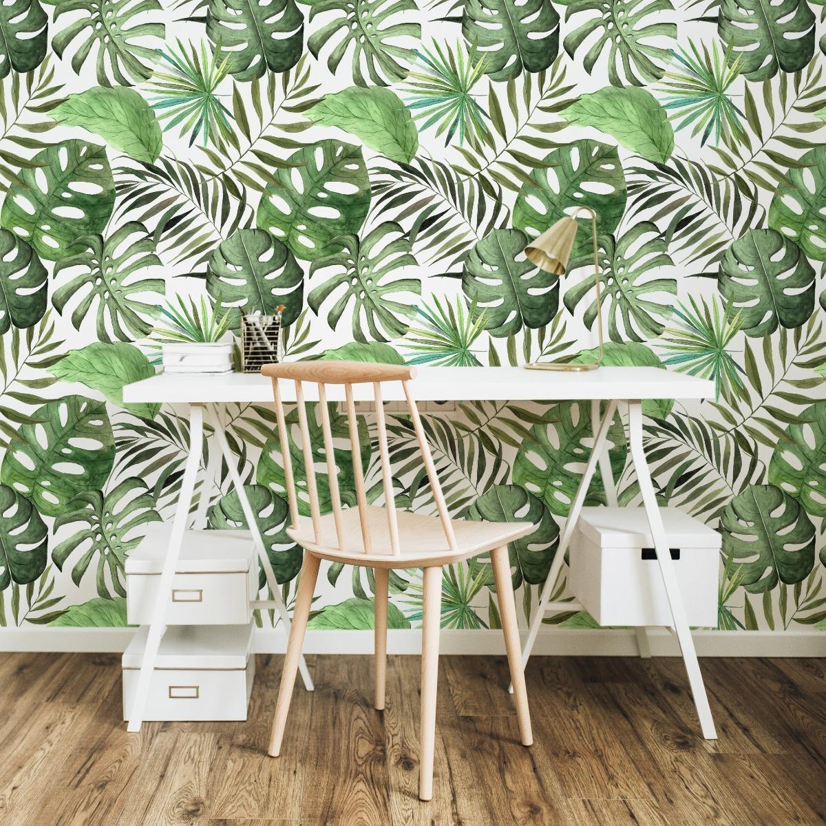 Tapeta, Duże, Egzotyczne Liście, Tropikalna Monstera nr. 5