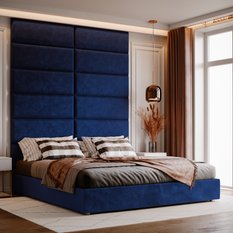 Panele tapicerowane 60x20 na ścianę magic velvet granatowy - Miniaturka zdjęcia nr 5