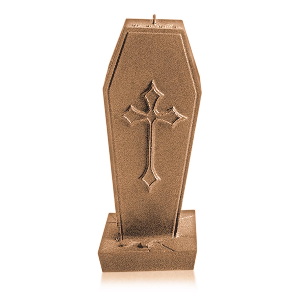 Świeca Coffin with Cross Gold