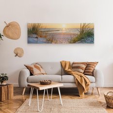 Obraz Do Salonu PLAŻA Morze Zachód Słońca Panorama Pejzaż 145x45cm - Miniaturka zdjęcia nr 6