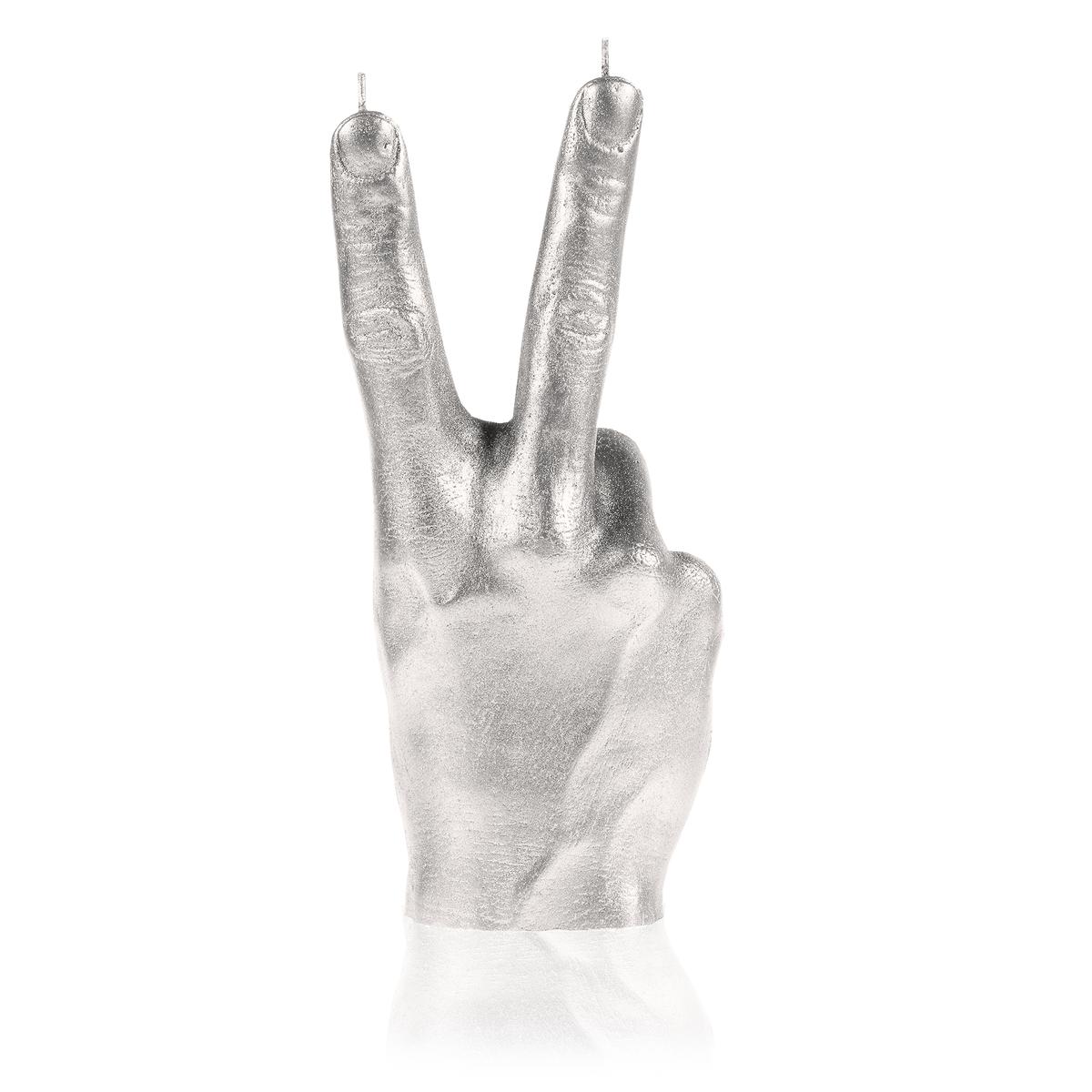 Świeca Hand PEACE Silver nr. 3