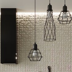 Lampa wisząca SUBA 3P czarna 120x38x38cm nowoczesna E14 do salonu - Miniaturka zdjęcia nr 7