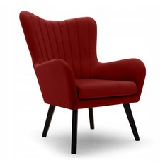 Fotel TED 76x100x78 cm do salonu czerwony Kronos