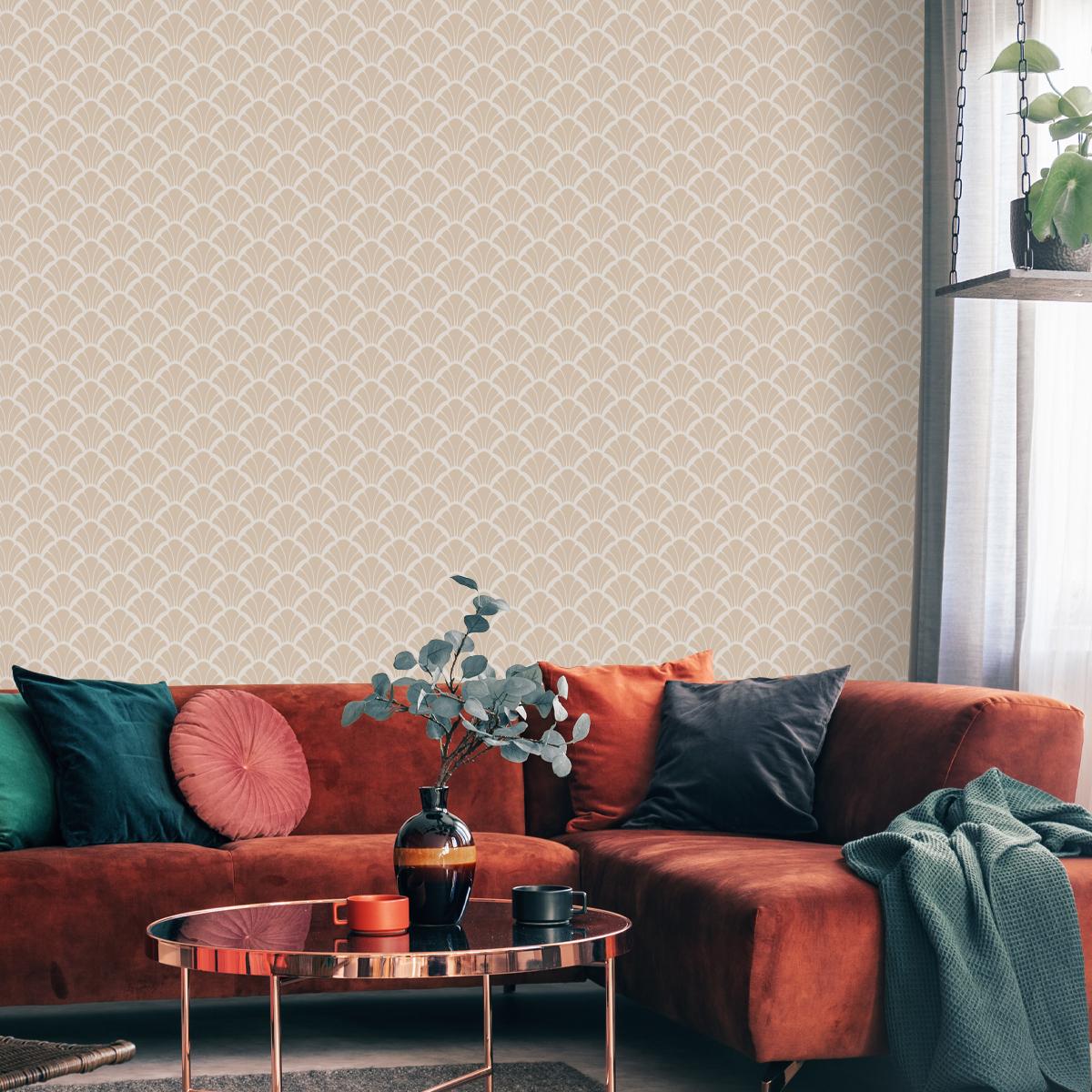 Tapeta Do Salonu ORNAMENTY Muszle Modny Wzór Dekor  nr. 4