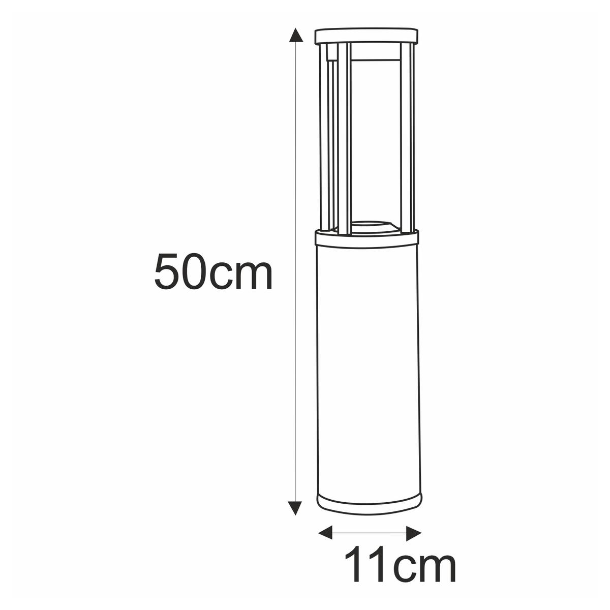 Lampa ogrodowa stojąca K-8138 UBBE 11x50x50 cm do ogrodu czarny nr. 5