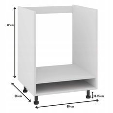 Korpus szafka dolna 60x82x50,8 cm pod piekarnik z akcesoriami biały do kuchni - Miniaturka zdjęcia nr 2