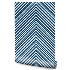 Tapeta Do Sypialni Niebieska JODEŁKA Wzór Zygzaki 53x1000  - Miniaturka zdjęcia nr 1