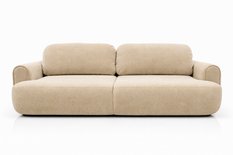 Kanapa z funkcją spania ITALY 250x100x82 cm FLOW 03 trzyosobowa sofa rozkładana beżowa - Miniaturka zdjęcia nr 4