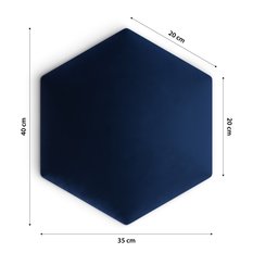 Panele tapicerowane 35x40 hexagon magic velvet granatowy - Miniaturka zdjęcia nr 4