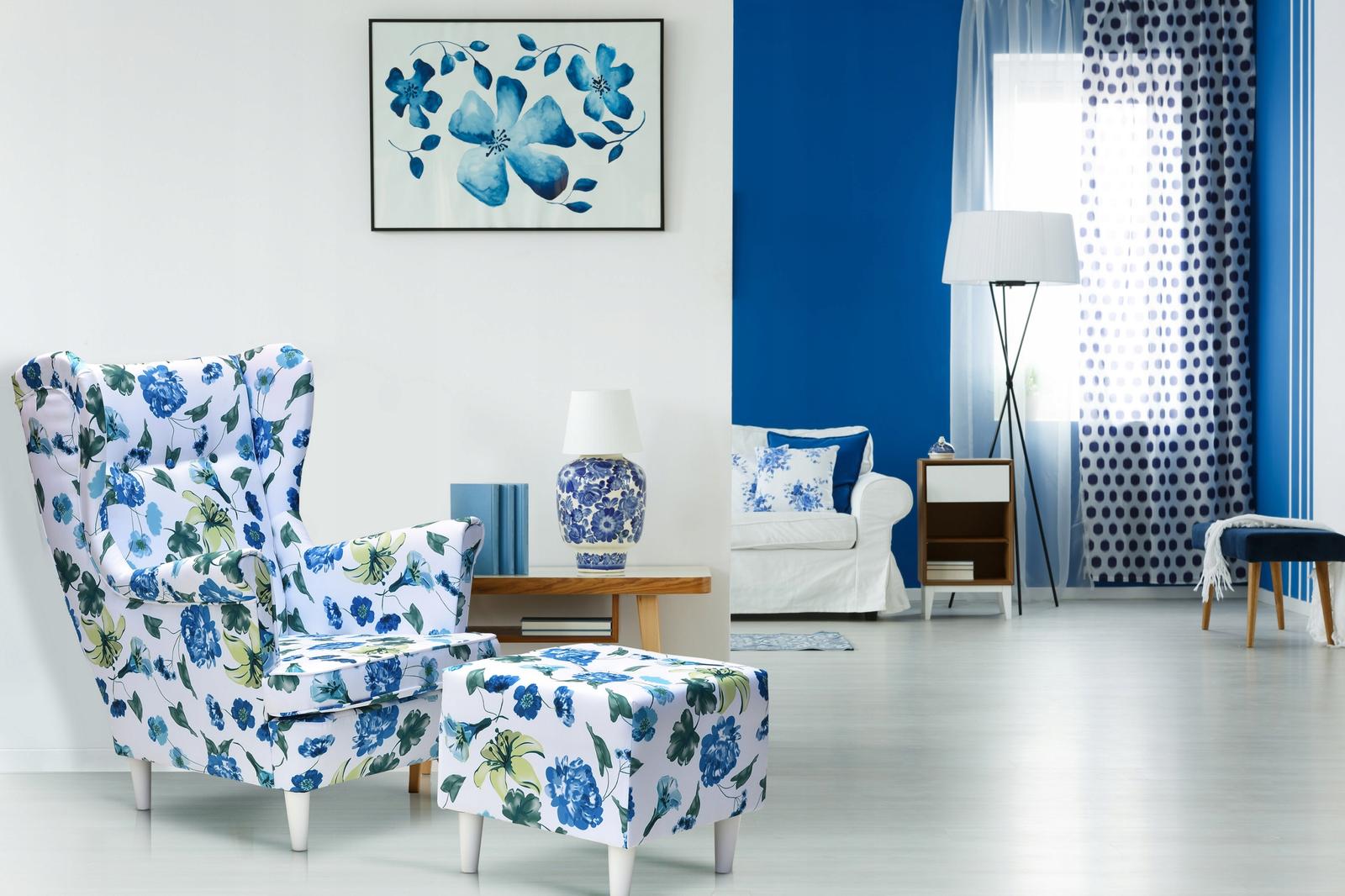 Fotel Uszak z podnóżkiem najmodniejsze liście 2021 nr. 4