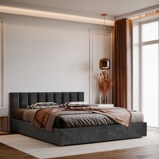 Panele tapicerowane  80x20 cm na ścianę prostokąt grafitowy - Miniaturka zdjęcia nr 5