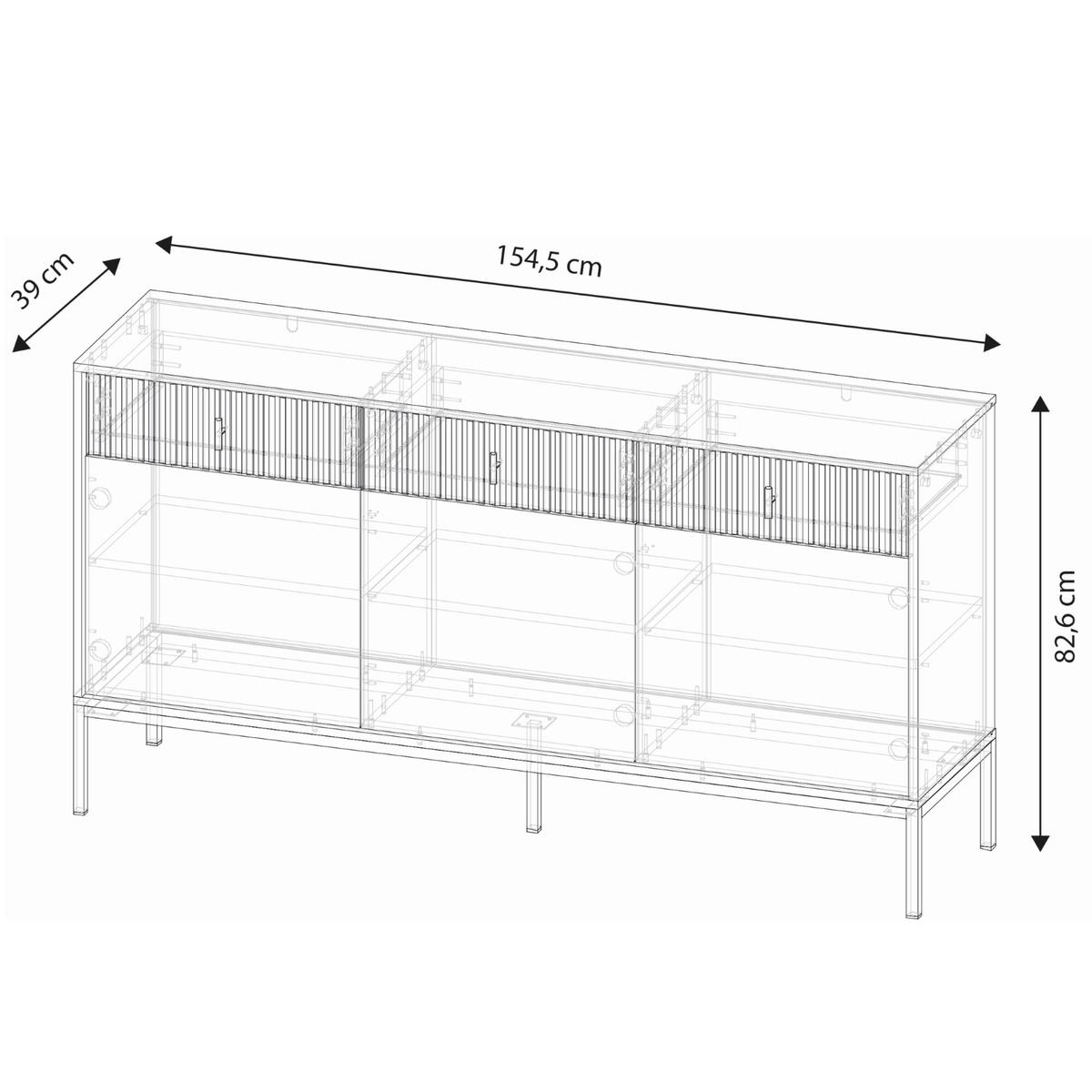 Komoda Maggiore 154 cm do sypialni garderoby biały złoty nr. 6