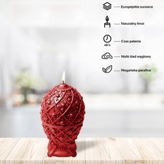 Świeca Faberge Egg Red - Miniaturka zdjęcia nr 2