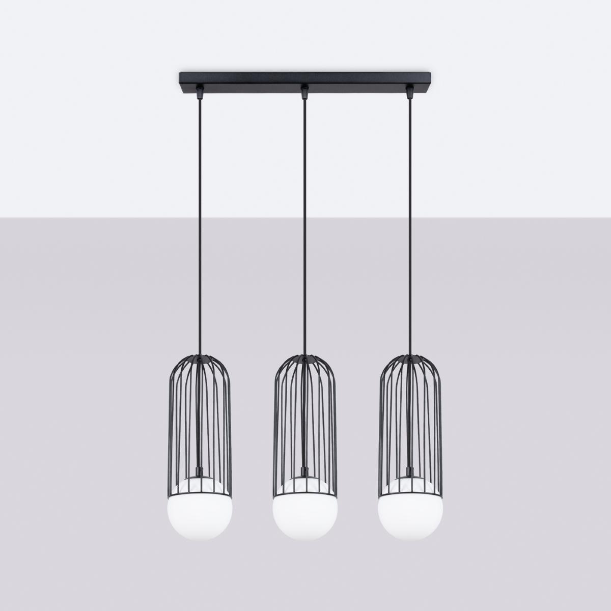 Lampa wisząca BRINA 3L czarna 115x12x54cm nowoczesna G9 do salonu nr. 2