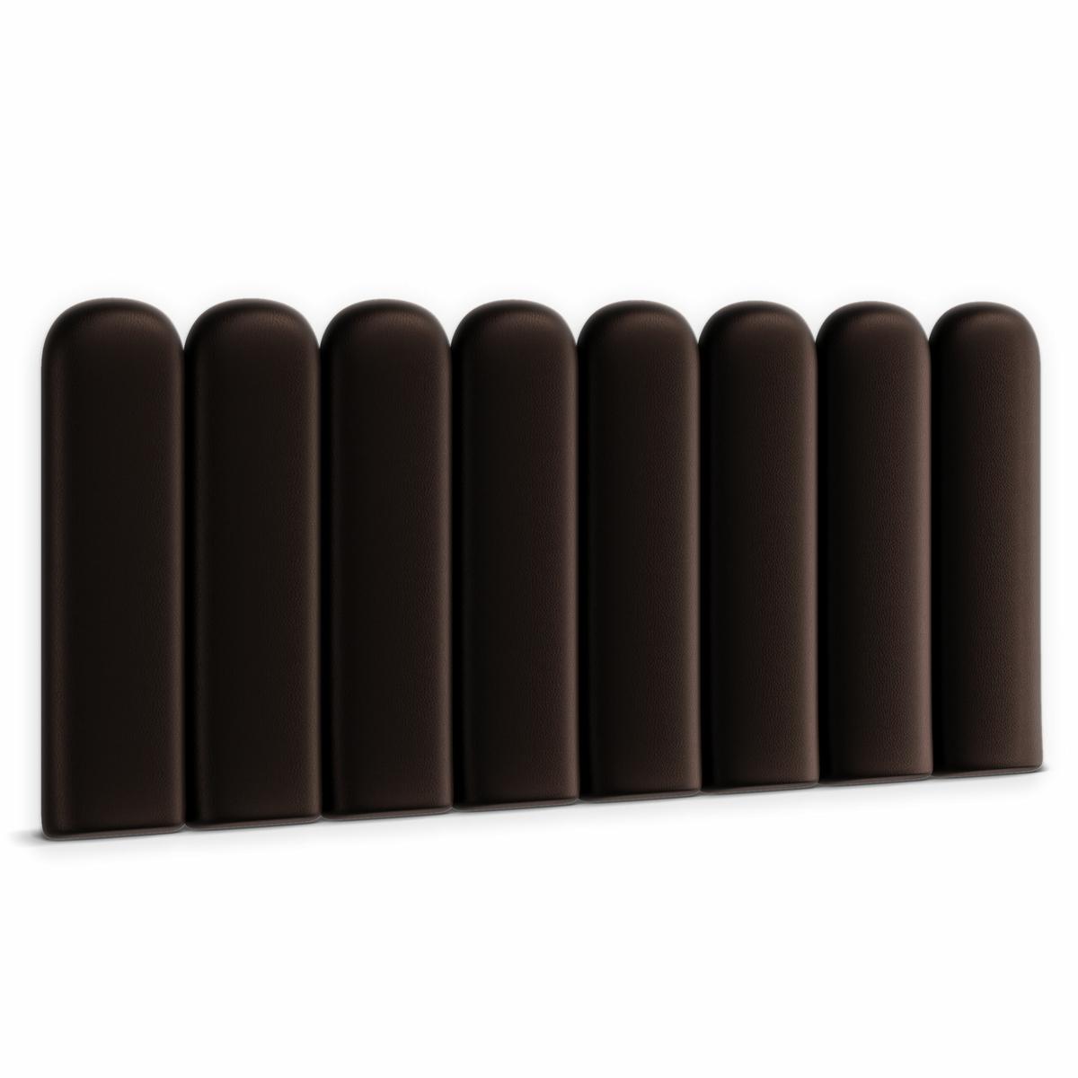 Panele tapicerowane 20x60 cm na ścianę płotek eko skóra brązowy