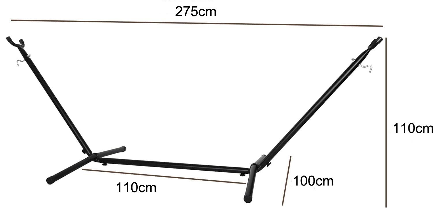 Hamak sznurkowo-drewniany 260x150 60cm Niebieski + Stelaż metalowy pod hamak Heckermann ST93 nr. 13