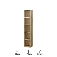 Regał 35x32x175 cm Romero z pięcioma półkami  dąb canyon arusha do salonu lub pokoju czy sypialni - Miniaturka zdjęcia nr 2