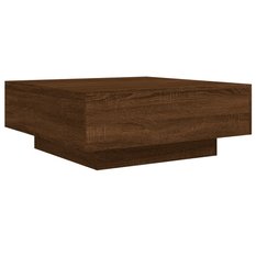 Stolik kawowy 80x80x31 cm brązowy dąb elegancki do salonu - Miniaturka zdjęcia nr 4