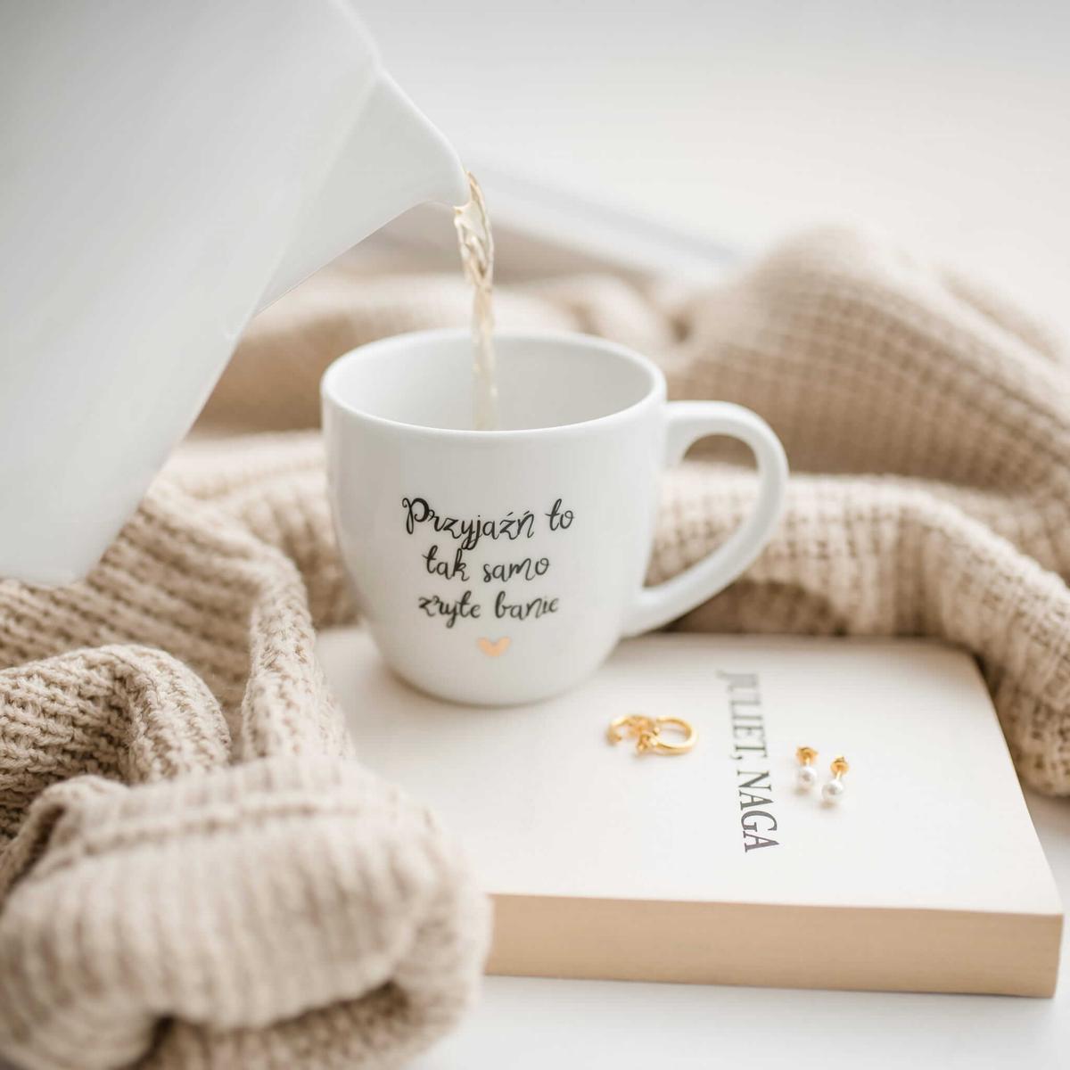 Kubek 300 ml - Przyjaźń to tak samo zryte banie złote serce nr. 3