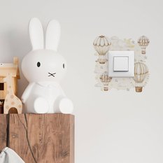 Naklejka Pod Włącznik Do Pokoju Dziecięcego Balony 20x20 Chmurki Gwiazdy Boho - Miniaturka zdjęcia nr 4