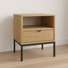 Szafka nocna stojąca AURA 50x35x22 cm stolik nocny do sypialni dąb cremona obrazek