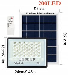 Halogen lampa solarna Led 100W czujnik zmierzchu - Miniaturka zdjęcia nr 15