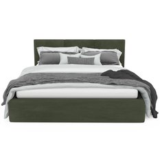 Łóżko tapicerowane do sypialni basic 120x200x88 cm podwójne khaki - Miniaturka zdjęcia nr 7