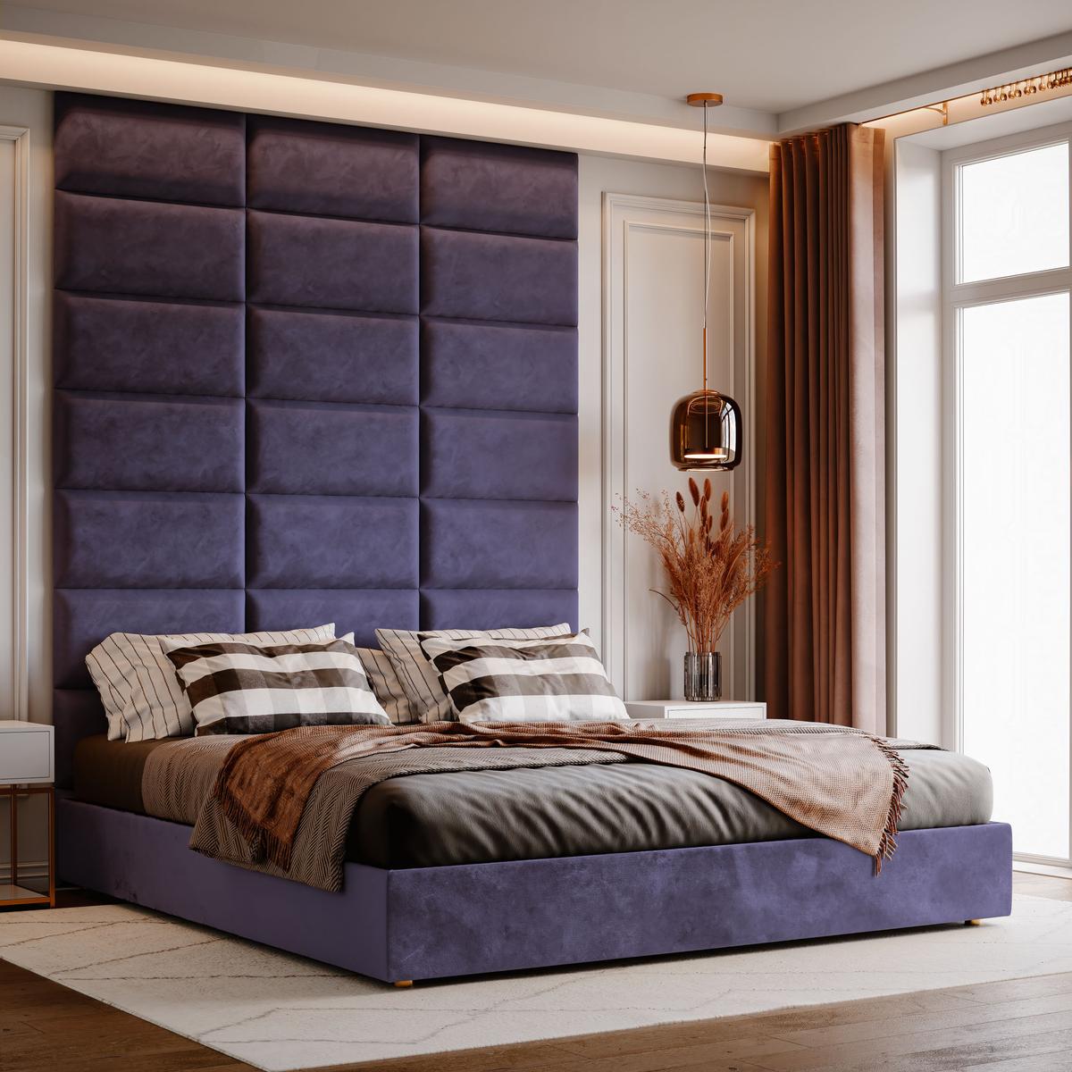  Panele tapicerowane 70x30 cm na ścianę magic velvet lawendowy nr. 5