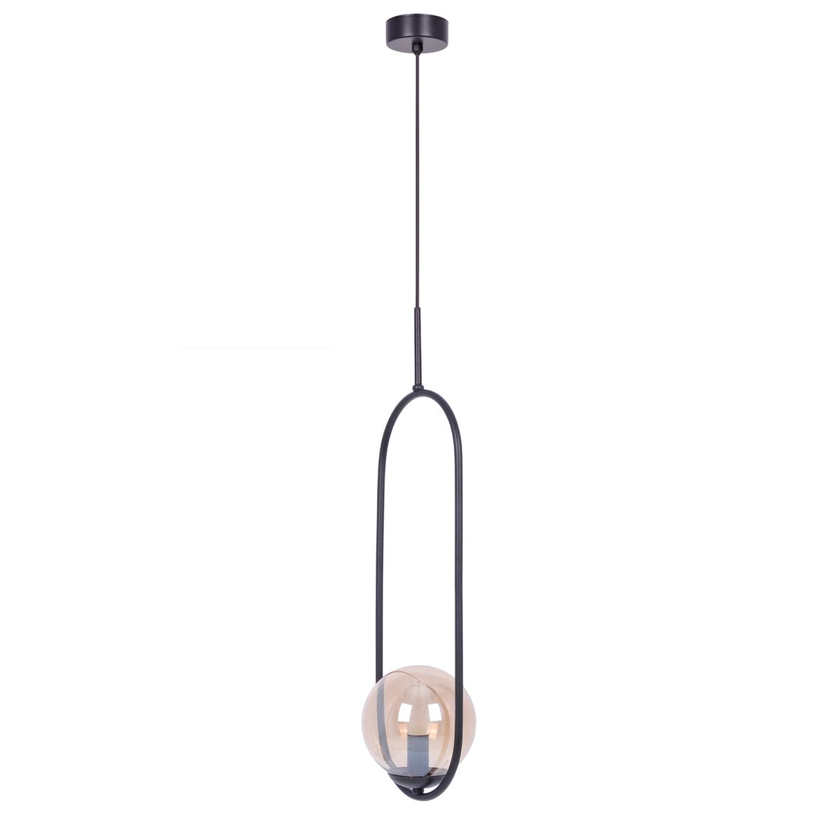 Lampa wisząca K-5120 VENTA 18.5x100x14 cm do salonu lub pokoju bursztynowy/czarny nr. 2