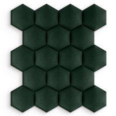 Panele tapicerowane 35x40 cm na ścianę hexagon butelkowa zieleń - Miniaturka zdjęcia nr 4