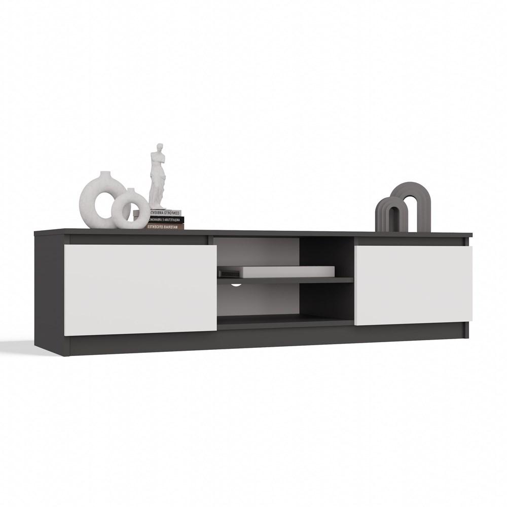 Szafka RTV Malwa 36x140x40 cm do salonu stolik pod telewizor antracyt biały nr. 11