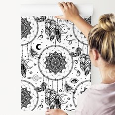 Tapeta W Rolce Łapacz Snów Styl BOHO Pióra Ozdoba  - Miniaturka zdjęcia nr 5