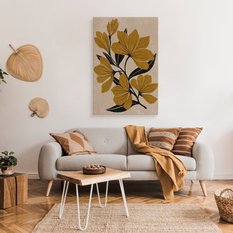 Duży Obraz Dzikie Kwiaty Styl Boho Martwa Natura Abstrakcja 80x120cm - Miniaturka zdjęcia nr 3