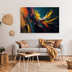 Obraz Do Sypialni Abstrakcja Impresja Farba Nowoczesny Wzór 120x80cm - Miniaturka zdjęcia nr 3