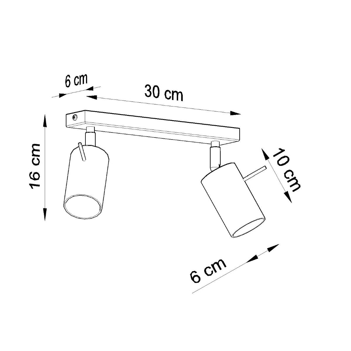 Plafon RING 2 chrom 16x6x30cm nowoczesna lampa GU10 do salonu  nr. 4