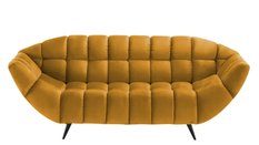 Sofa GAPPA 200x94x82 cm nowoczesna kanapa pikowana wersal musztardowa do salonu - Miniaturka zdjęcia nr 1