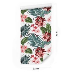 Tapeta kwiaty tropikalne w stylu vintage  - Miniaturka zdjęcia nr 2