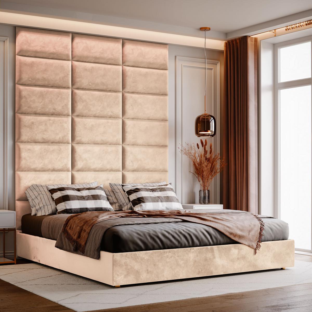 Panele tapicerowane 50x30 na ścianę magic velvet beżowy nr. 5