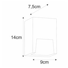 Kinkiet K-8144 SLOT 9x14x14 cm do ogrodu czarny/biały - Miniaturka zdjęcia nr 3