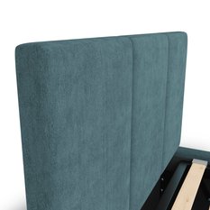 Łóżko Pojedyncze 90x200cm łóżko tapicerowane z pojemnikiem morskie do sypialni wezgłowie 88 cm - Miniaturka zdjęcia nr 8