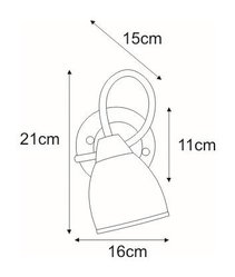 Kinkiet K-JSL-8090/1W AB SAMIRA 16x21x15 cm do salonu lub pokoju patyna - Miniaturka zdjęcia nr 6