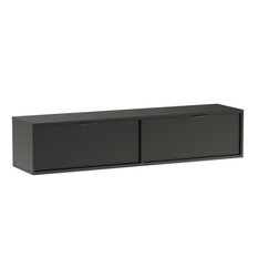 Szafka wisząca RTV AURA 140x33x30 cm do salonu czarny - Miniaturka zdjęcia nr 2