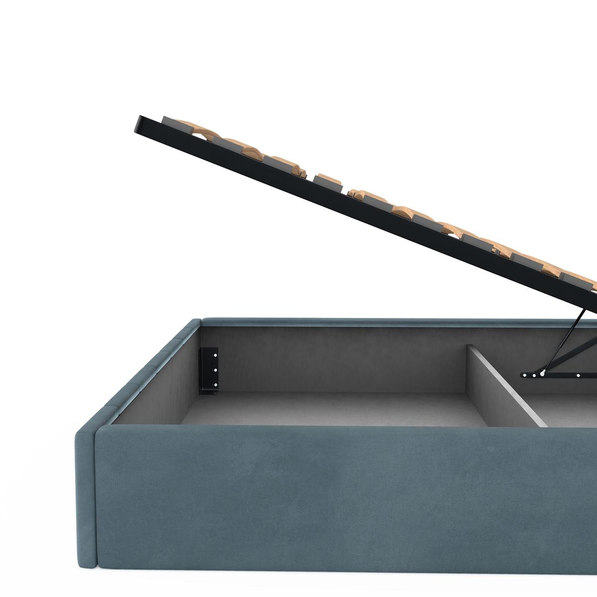 Łóżko tapicerowane 140x200 premium z pojemnikiem do sypialni morskie wezgłowie 107 cm nr. 13